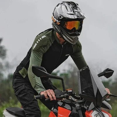 Veste de Moto - MotorcycleSoftArmor™ - Vert - Motard Sur